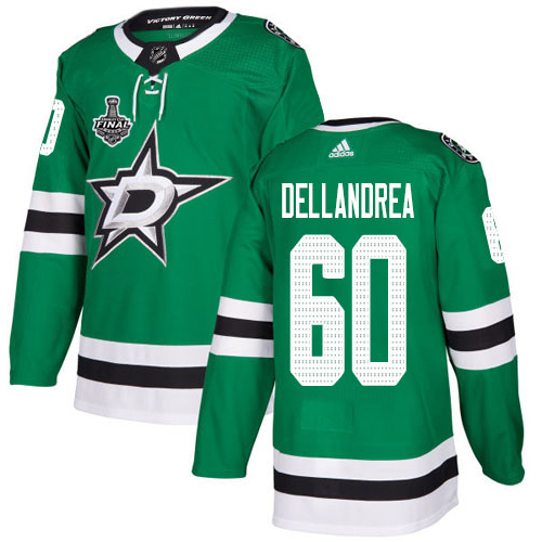 Cheap Adidas Men Dallas Stars 60 Ty Dellandrea Green Home Authentic 2020 Stanley Cup Final Stitched NHL Jersey